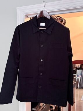 Asket Navy Overshirt, Medium, Long